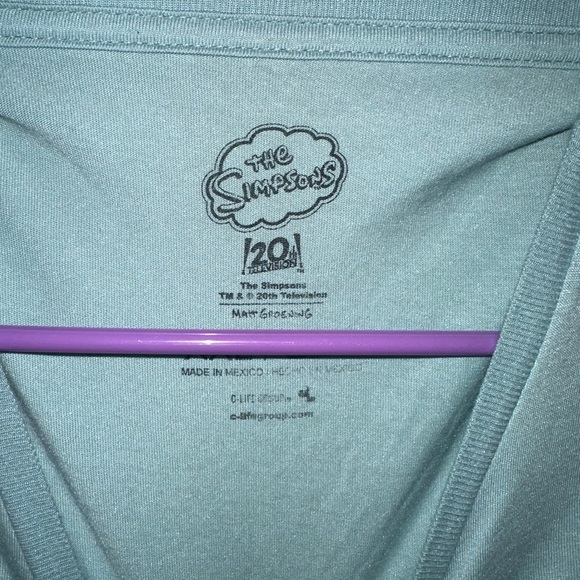 Old Navy Teal Simpsons Tee - Picture 3 of 4